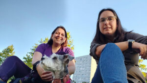 Silvia García, Andreina Zerpa y la perrita Zoe